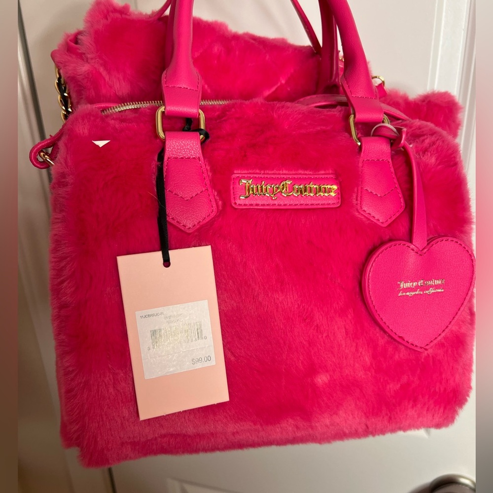 BUNDLE Juicy Couture Pink Flash Faux Fur Bags